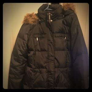 Michael Krors gray puff coat - knee length